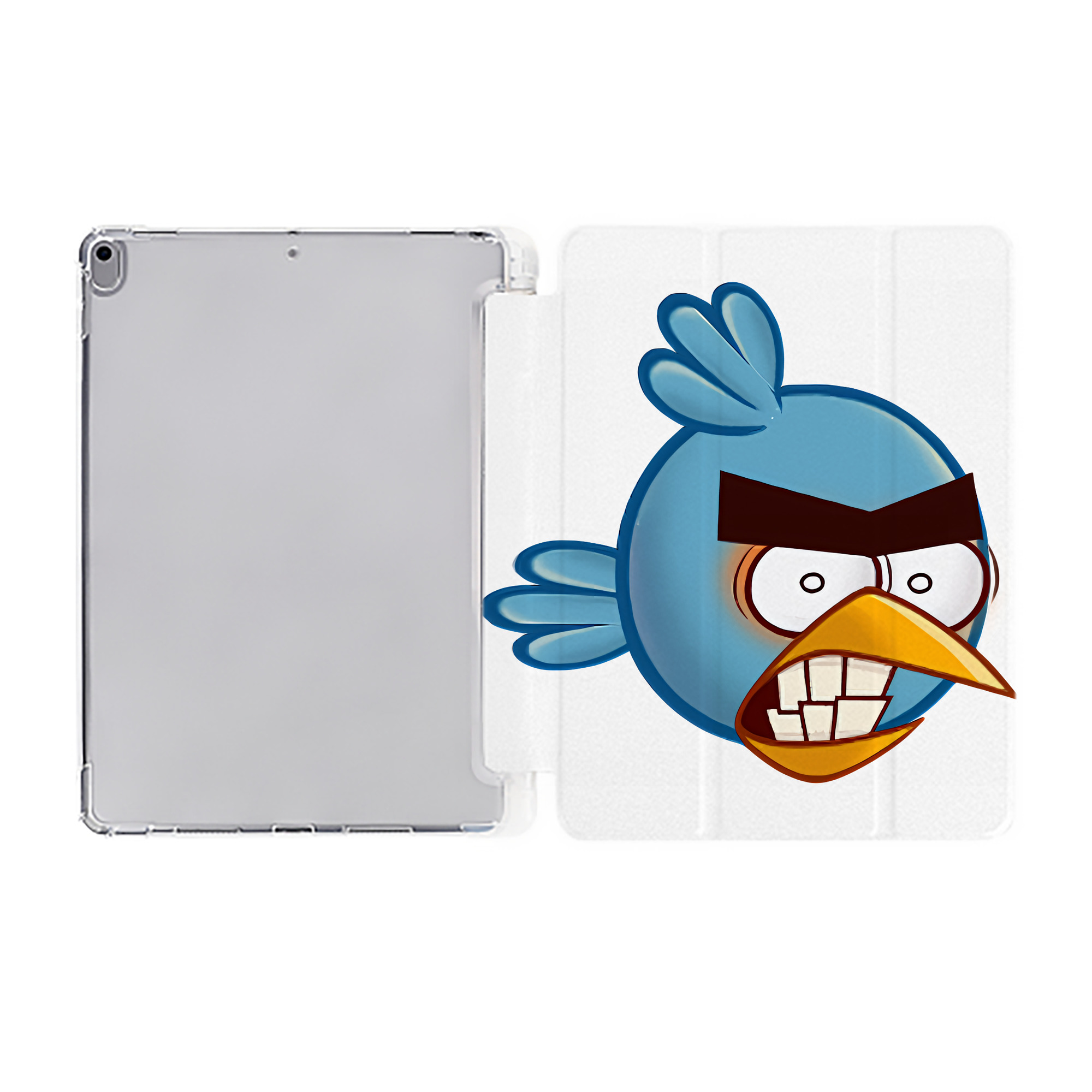 （画像用） Angry Birds アングリーバード IPad ケース ペン収納付き 三つ折りスタンド PUレザー×シリコン 対応機種9.5/10.5/10.9インチ